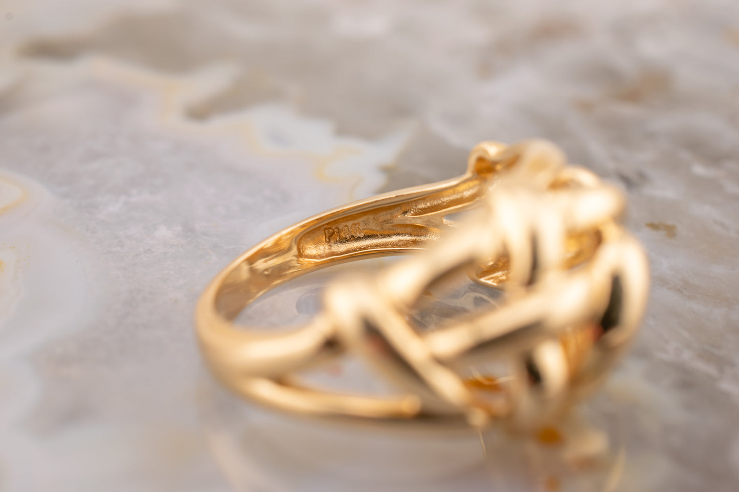 Vintage 14k Yellow Gold Braided Ring Size 6