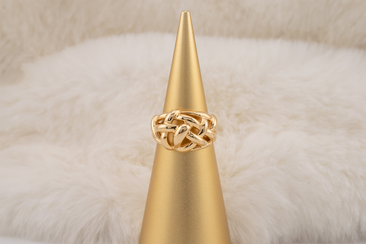 Vintage 14k Yellow Gold Braided Ring Size 6