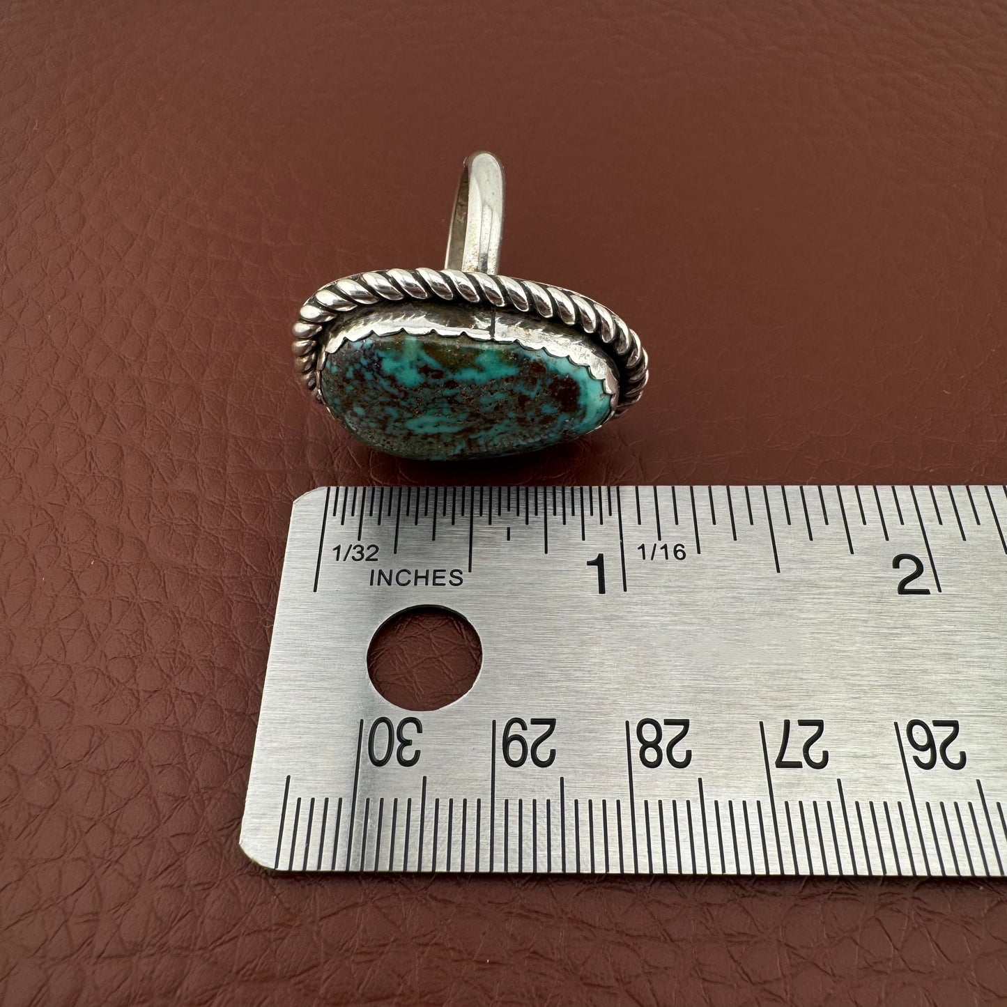 Vintage Sterling Silver Turquoise Southwestern Statement Signed Ring