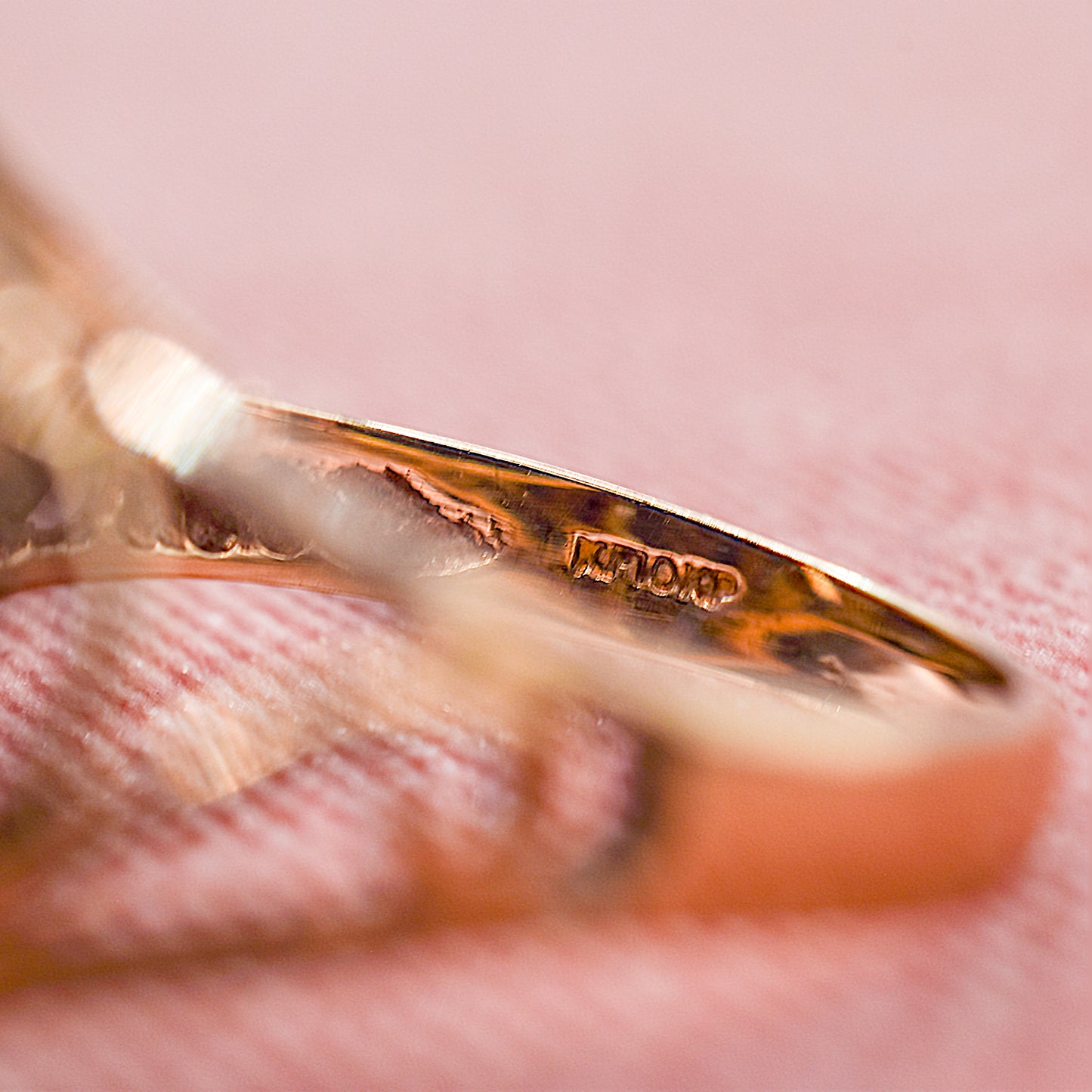 Vintage 10k Oval Smoky Topaz Cocktail Ring