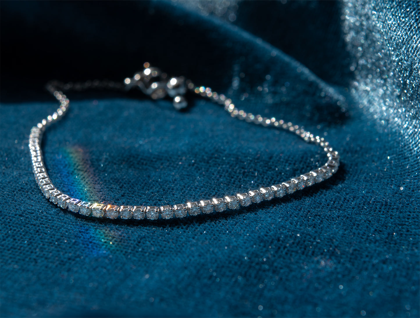 14k White Gold Diamond Bracelet