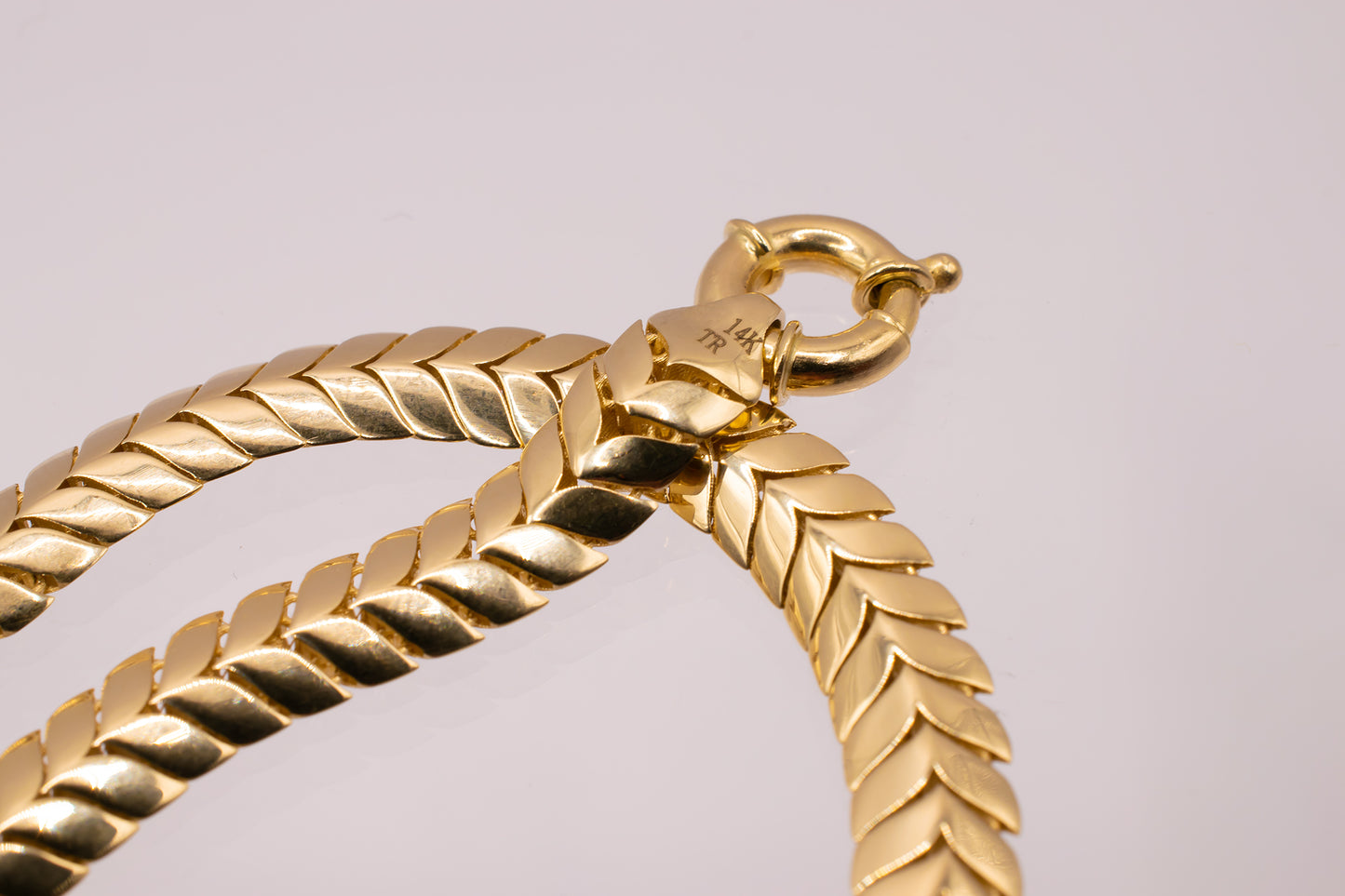 14K Gold Chevron Link bracelet