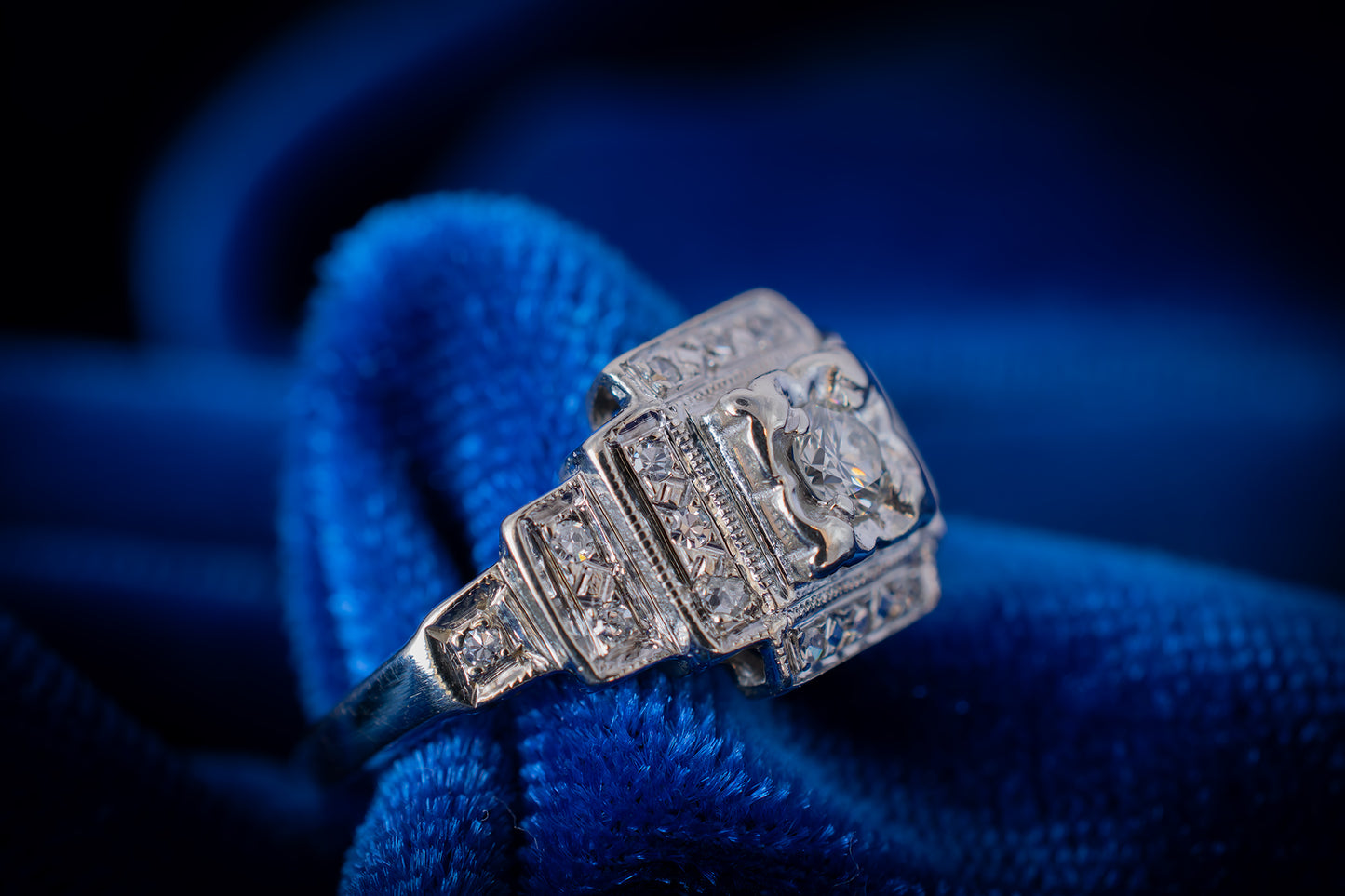 Art Deco 14k Diamond Vintage Ring