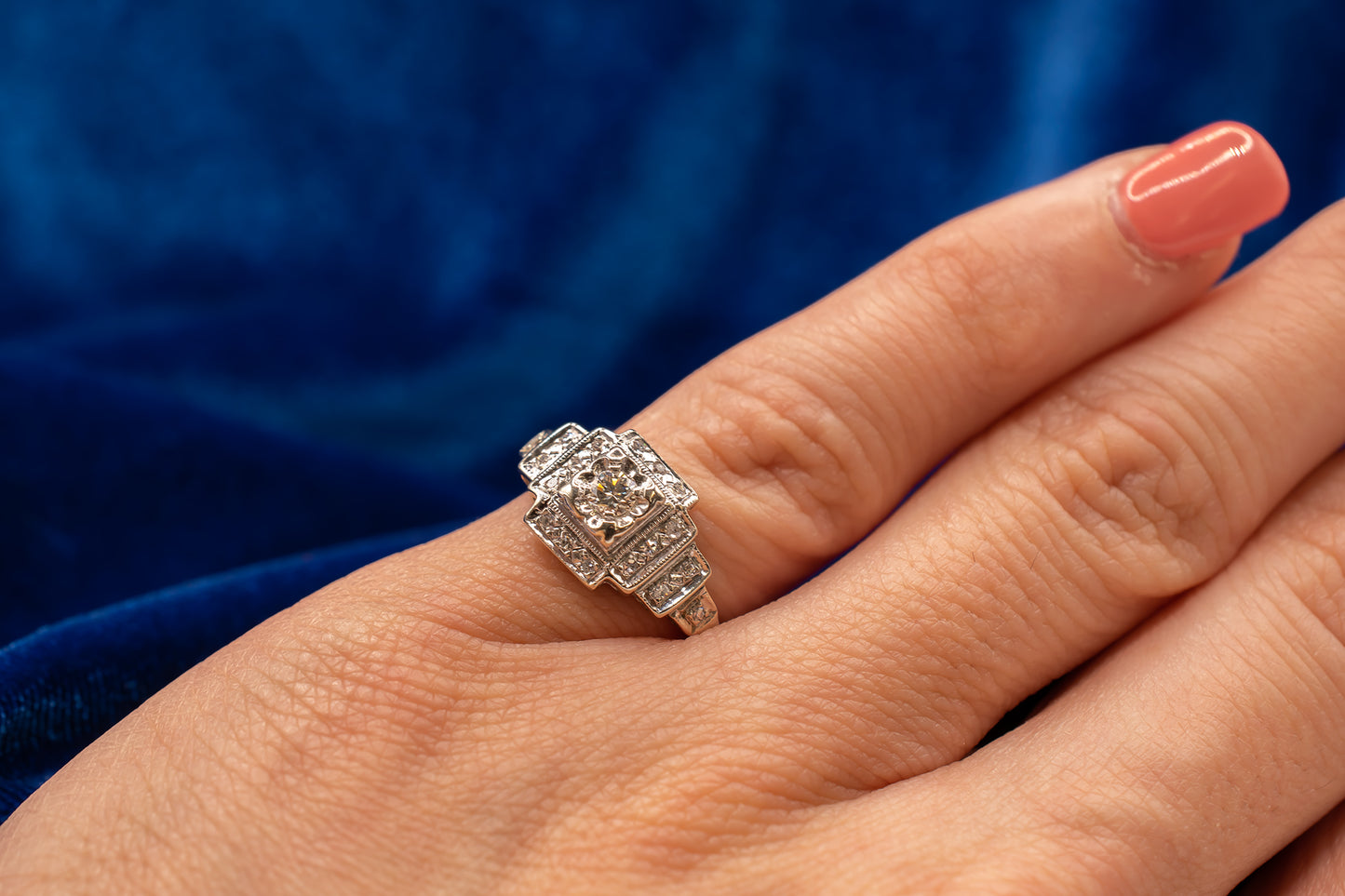Art Deco 14k Diamond Vintage Ring