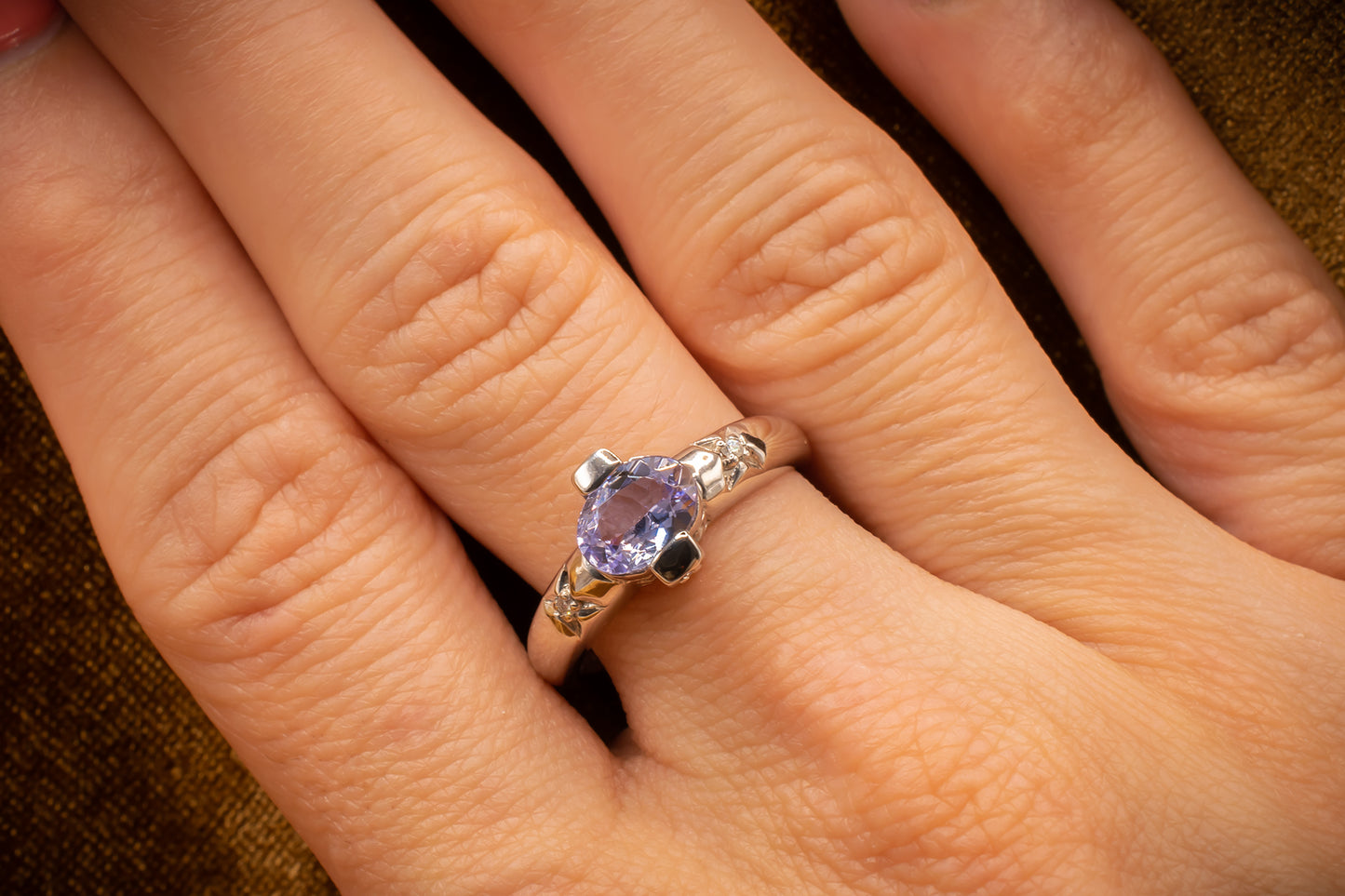 Vintage 14k Tanzanite and Diamond Ring