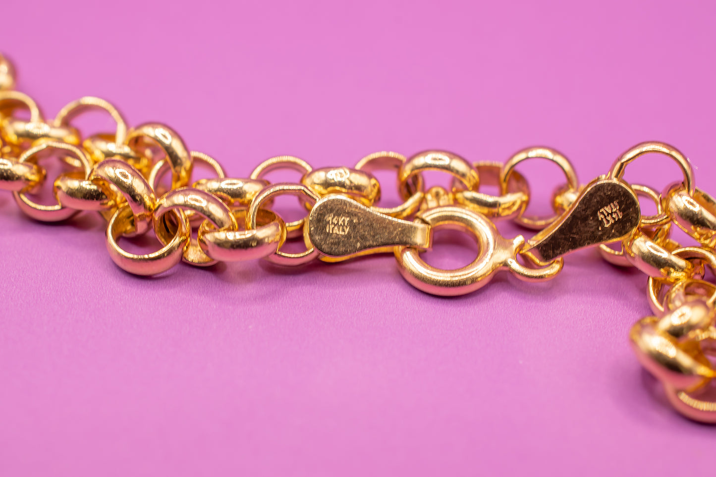 Vintage 14k Round Link Bracelet