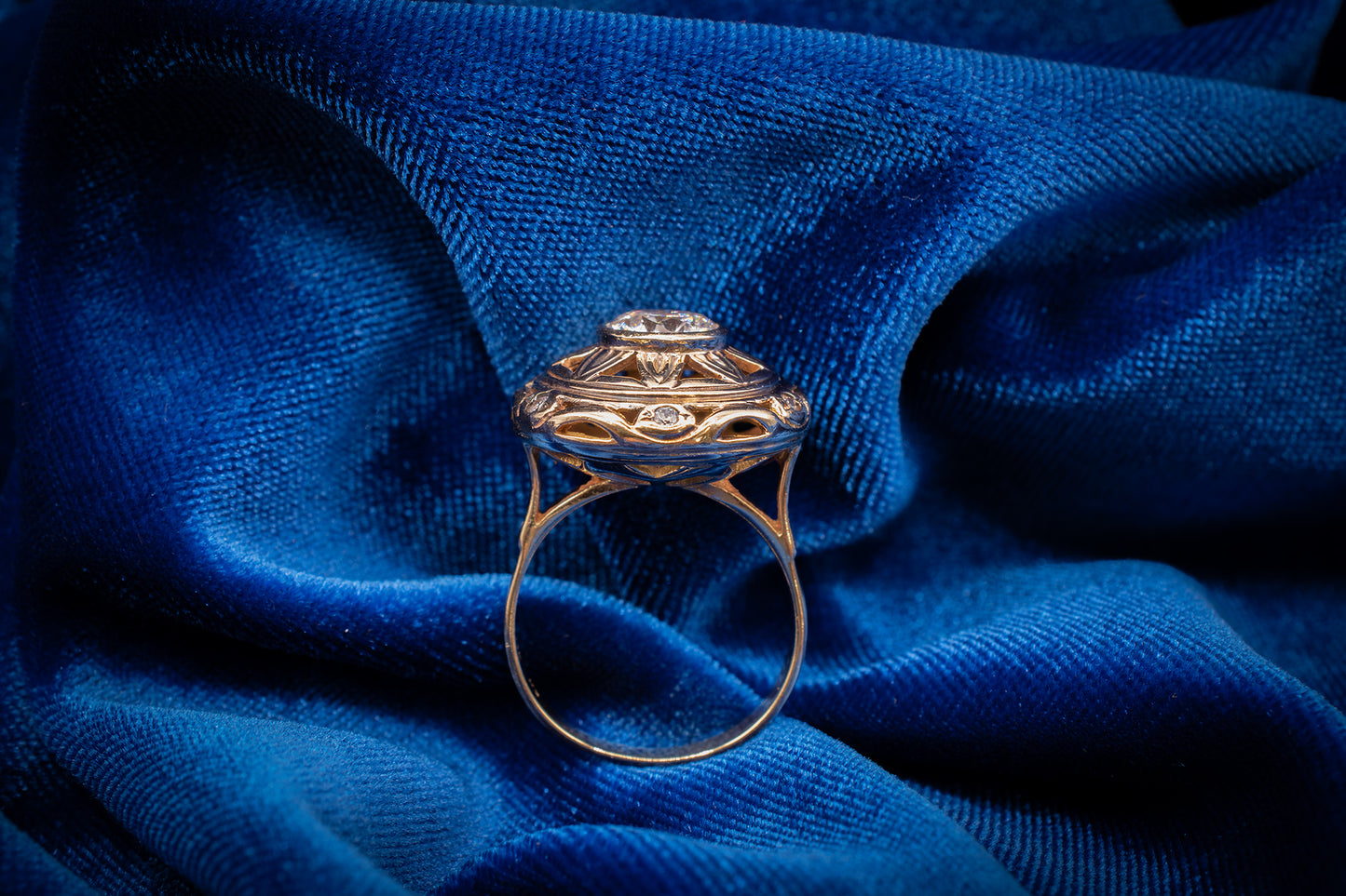 Vintage 14k UFO ring