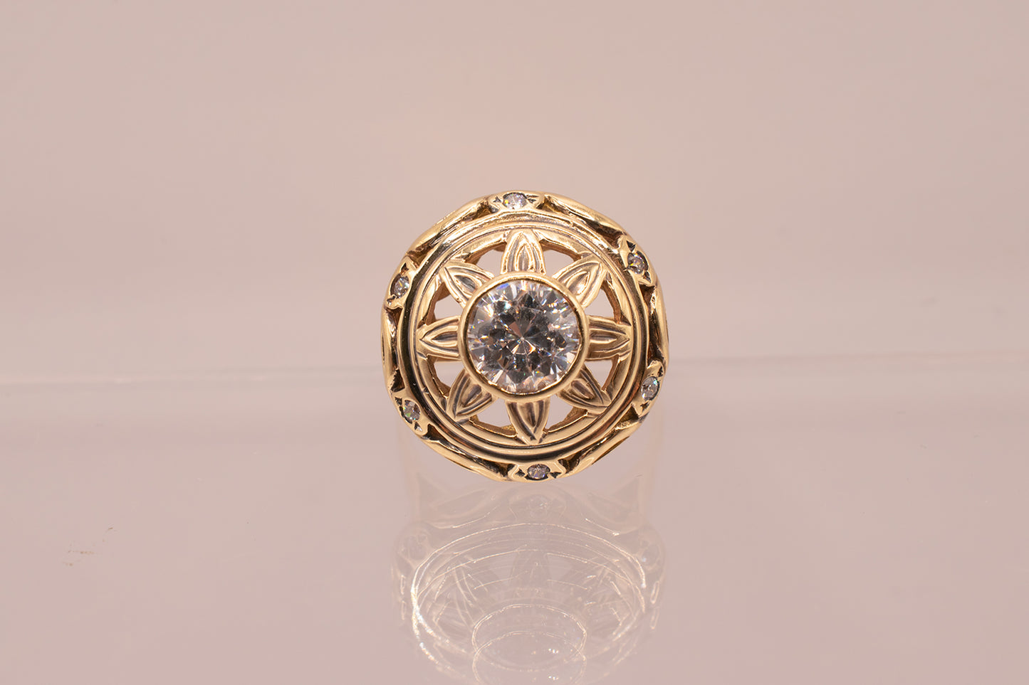 Vintage 14k UFO ring
