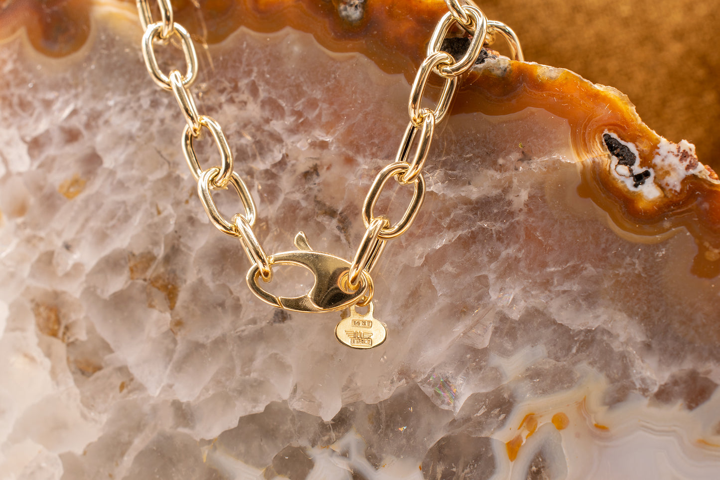 14K Yellow Gold Oval Link Necklace 5.2mm