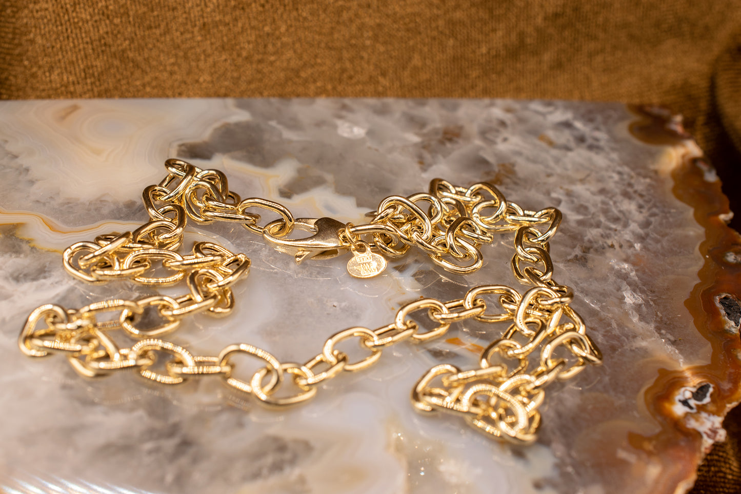 14K Yellow Gold Oval Link Necklace 5.2mm