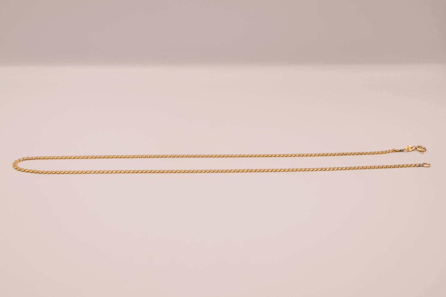 Vintage 14k Yellow Gold S Link Chain Necklace 18.5 Inches 2.5 mm.