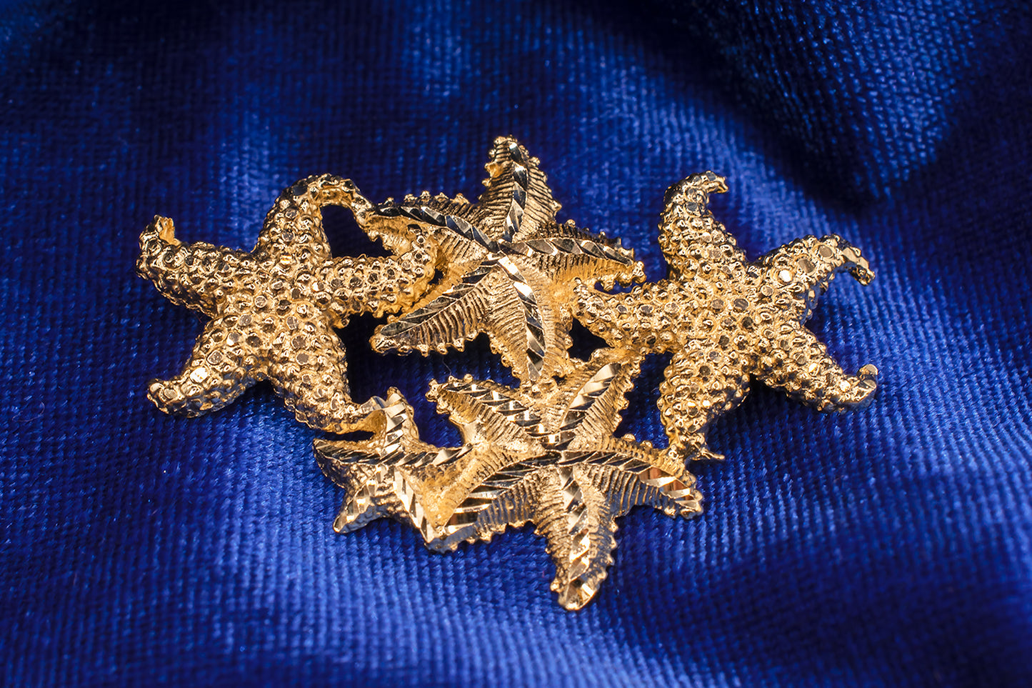 Vintage 14K Yellow Gold Starfish Ocean Theme Slide Pendant
