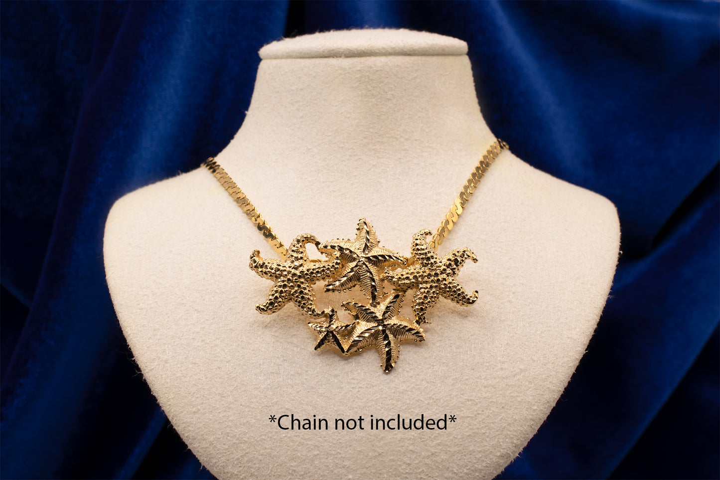 Vintage 14K Yellow Gold Starfish Ocean Theme Slide Pendant