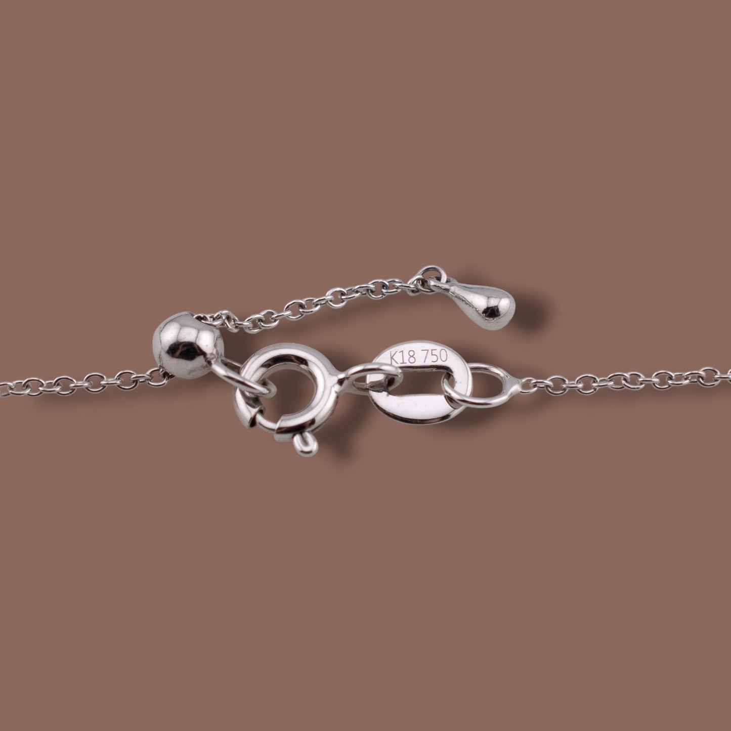 Natural Emerald Bead Diamond Station Necklace 14K & 18K White Gold 17” Adjustable Layering Necklace