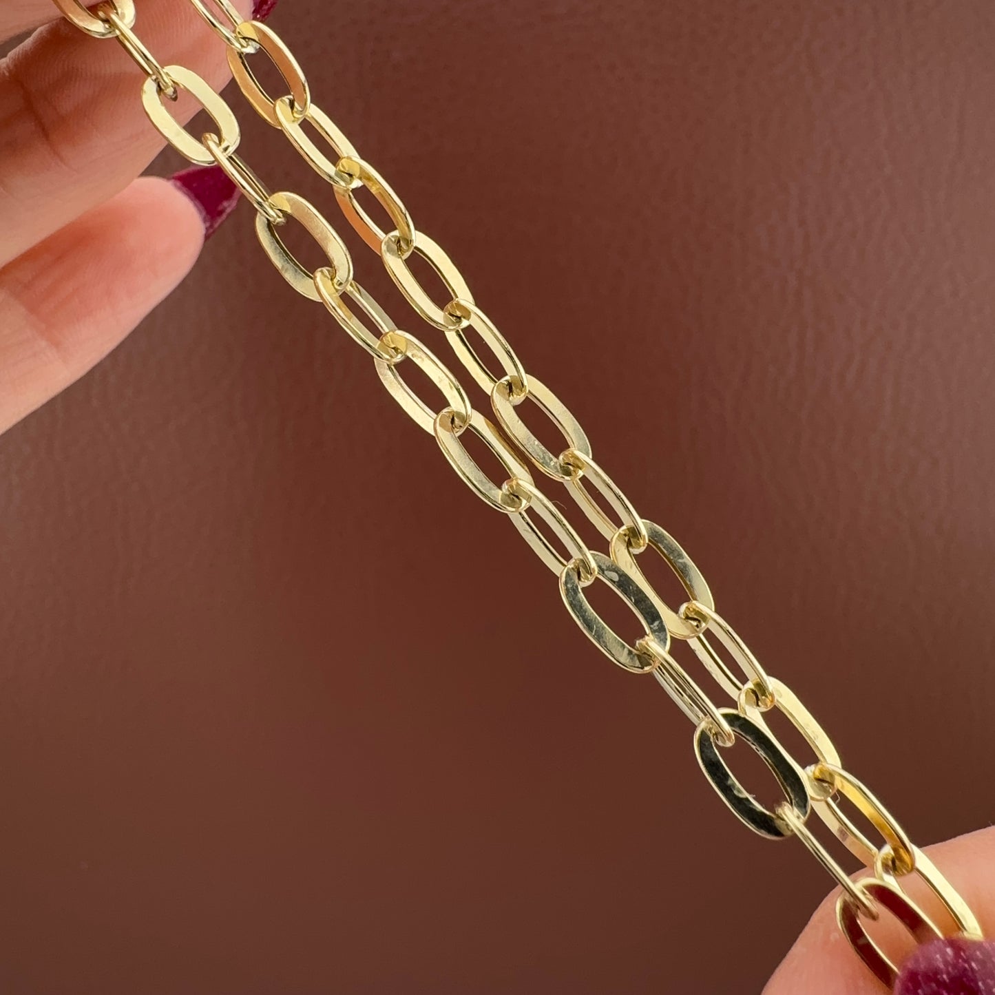 Vintage 14K Yellow Gold Oval Link Chain Necklace Estate Gold Jewelry