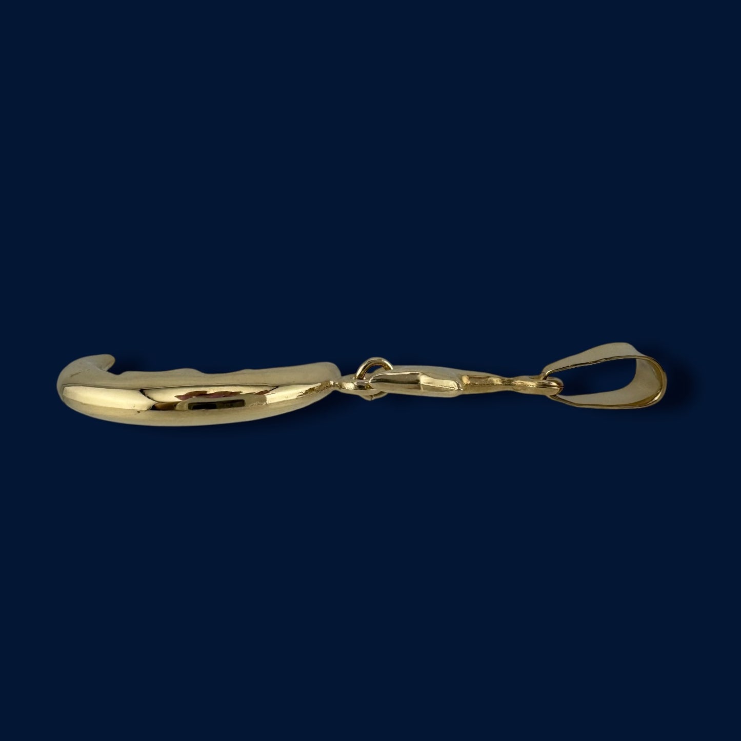 Vintage 14k Gold Crescent Moon and Star Pendant Charm Celestial Dangle