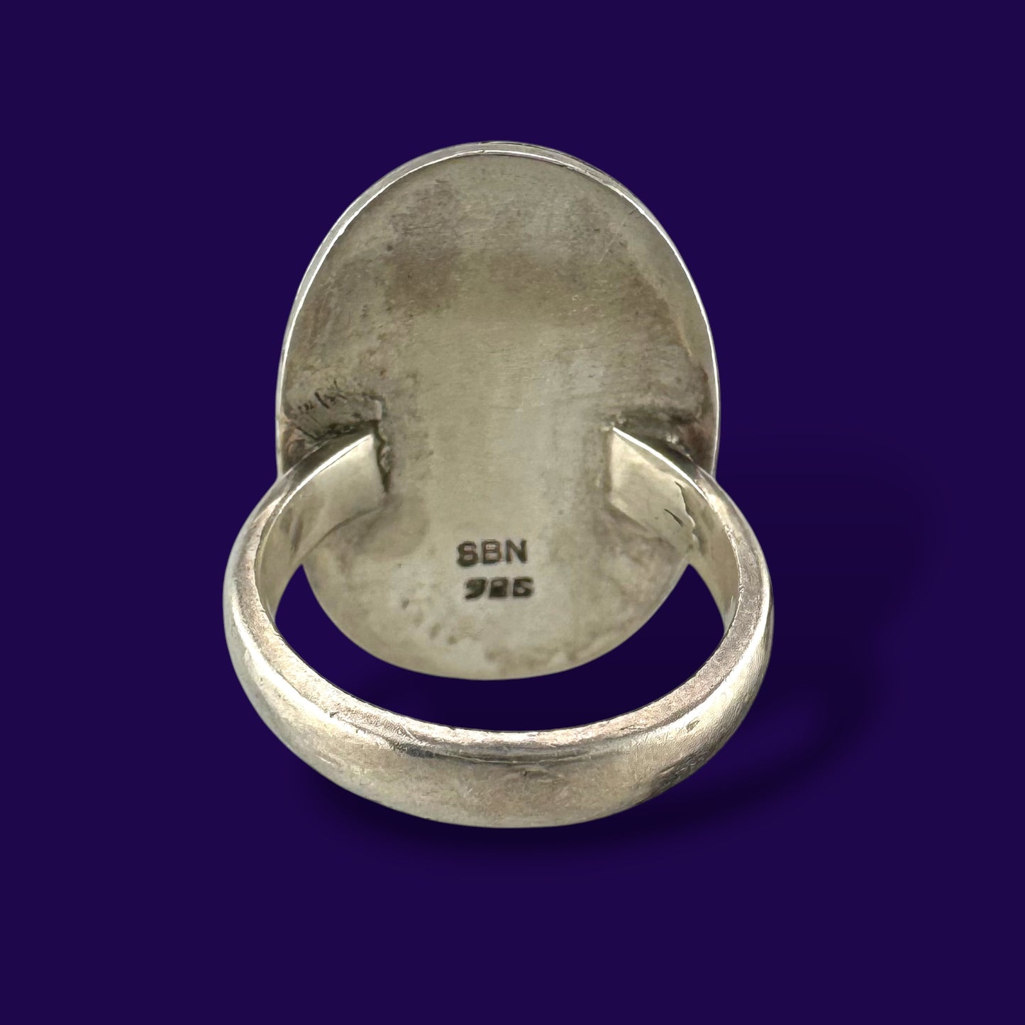 Vintage Whimsigoth Sterling Silver Sun Moon Celestial Gemstone Ring Size 5.75