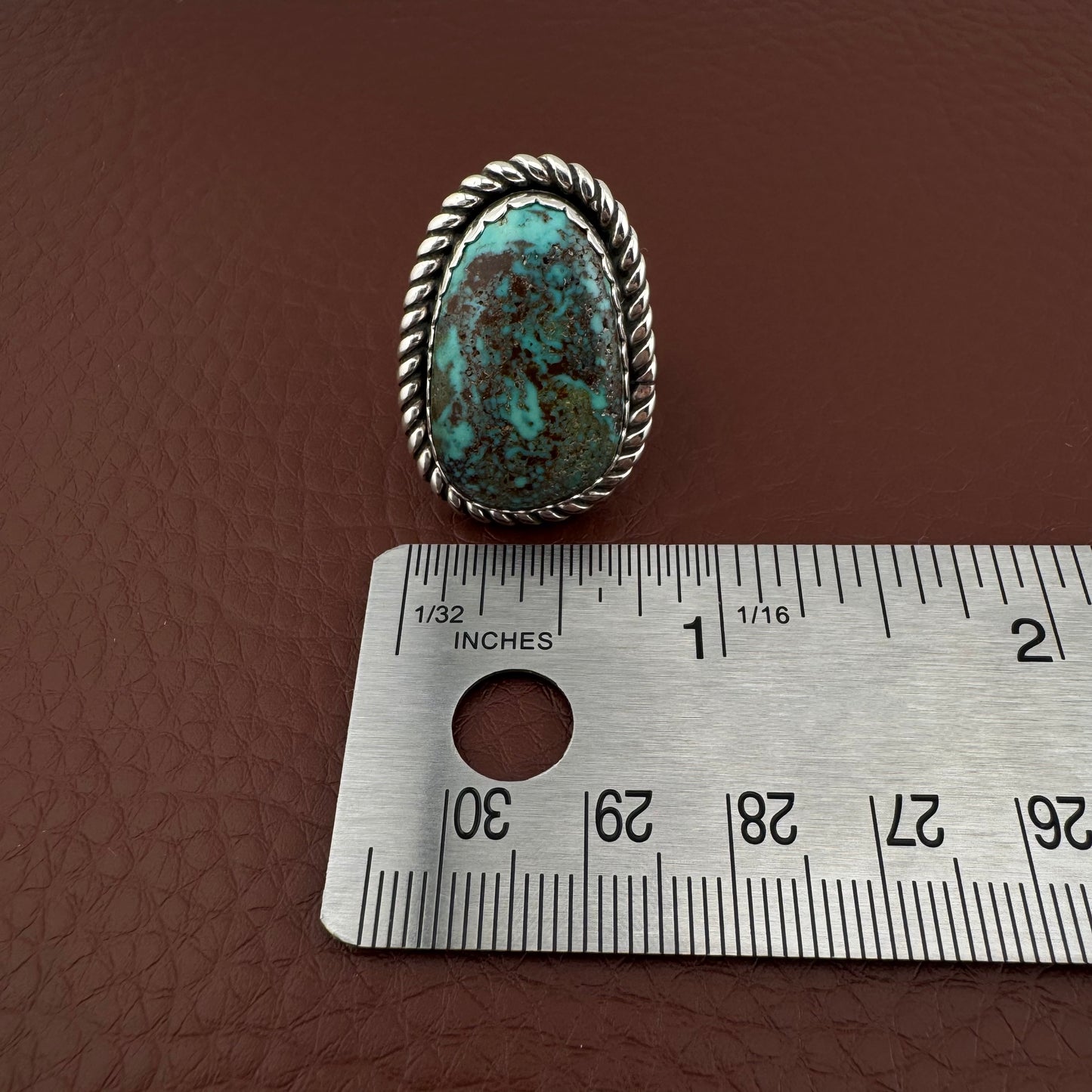 Vintage Sterling Silver Turquoise Southwestern Statement Signed Ring