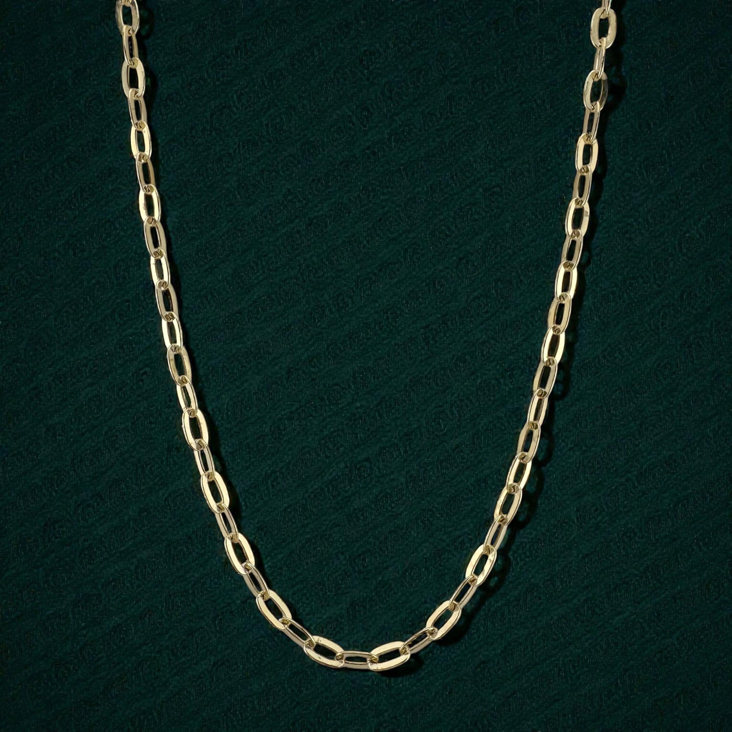 Vintage 14K Yellow Gold Oval Link Chain Necklace Estate Gold Jewelry