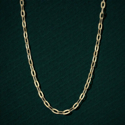 Vintage 14K Yellow Gold Oval Link Chain Necklace Estate Gold Jewelry