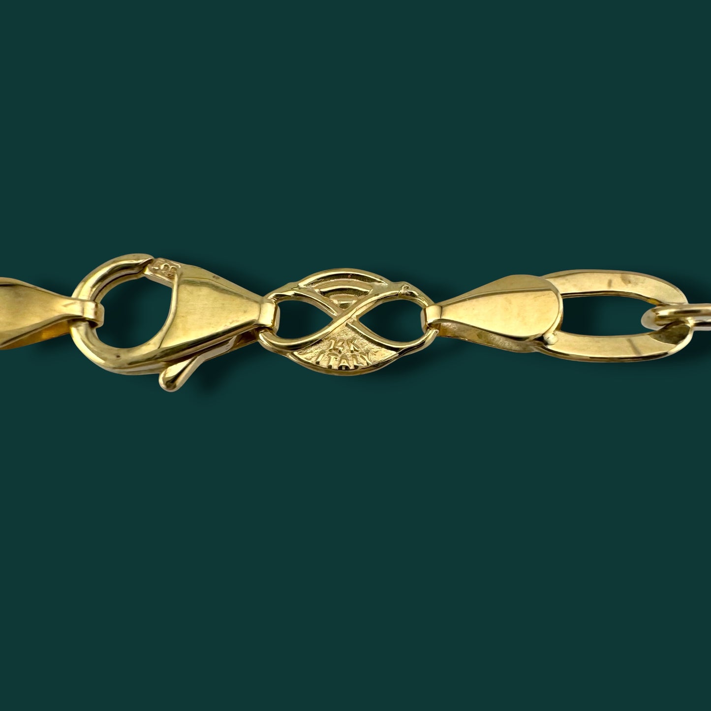 Vintage 14K Yellow Gold Oval Link Chain Necklace Estate Gold Jewelry