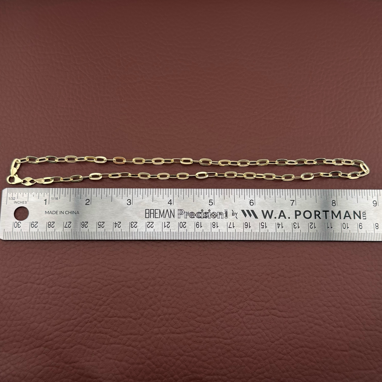 Vintage 14K Yellow Gold Oval Link Chain Necklace Estate Gold Jewelry
