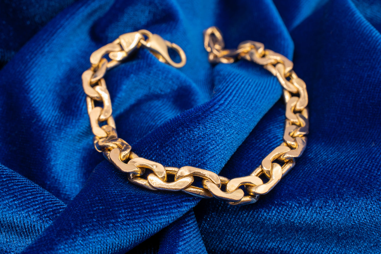 Vintage 14K Gold Flat Link Bracelet