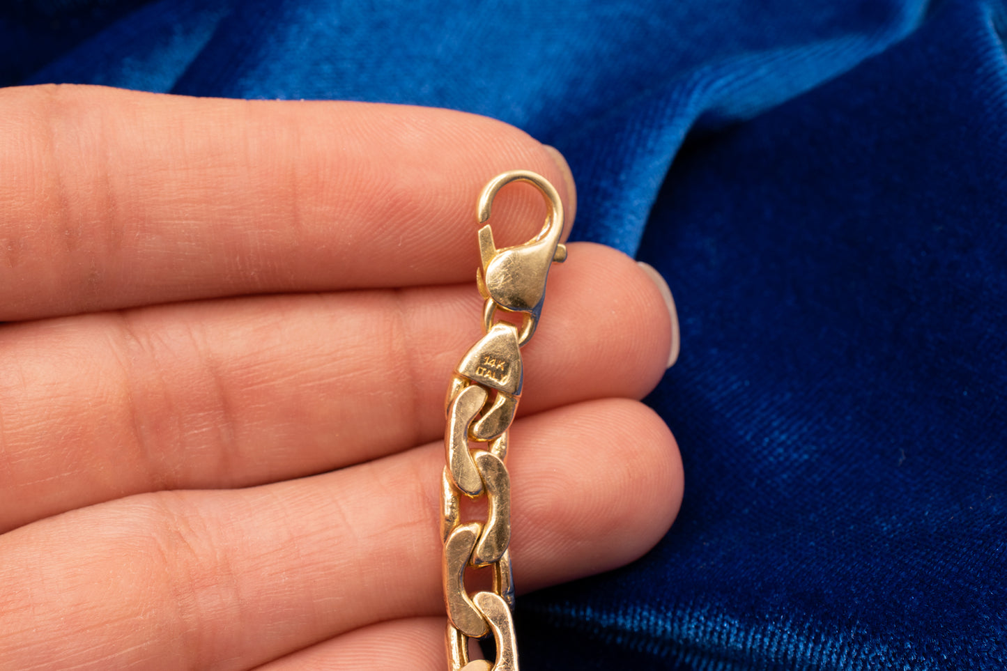 Vintage 14K Gold Flat Link Bracelet