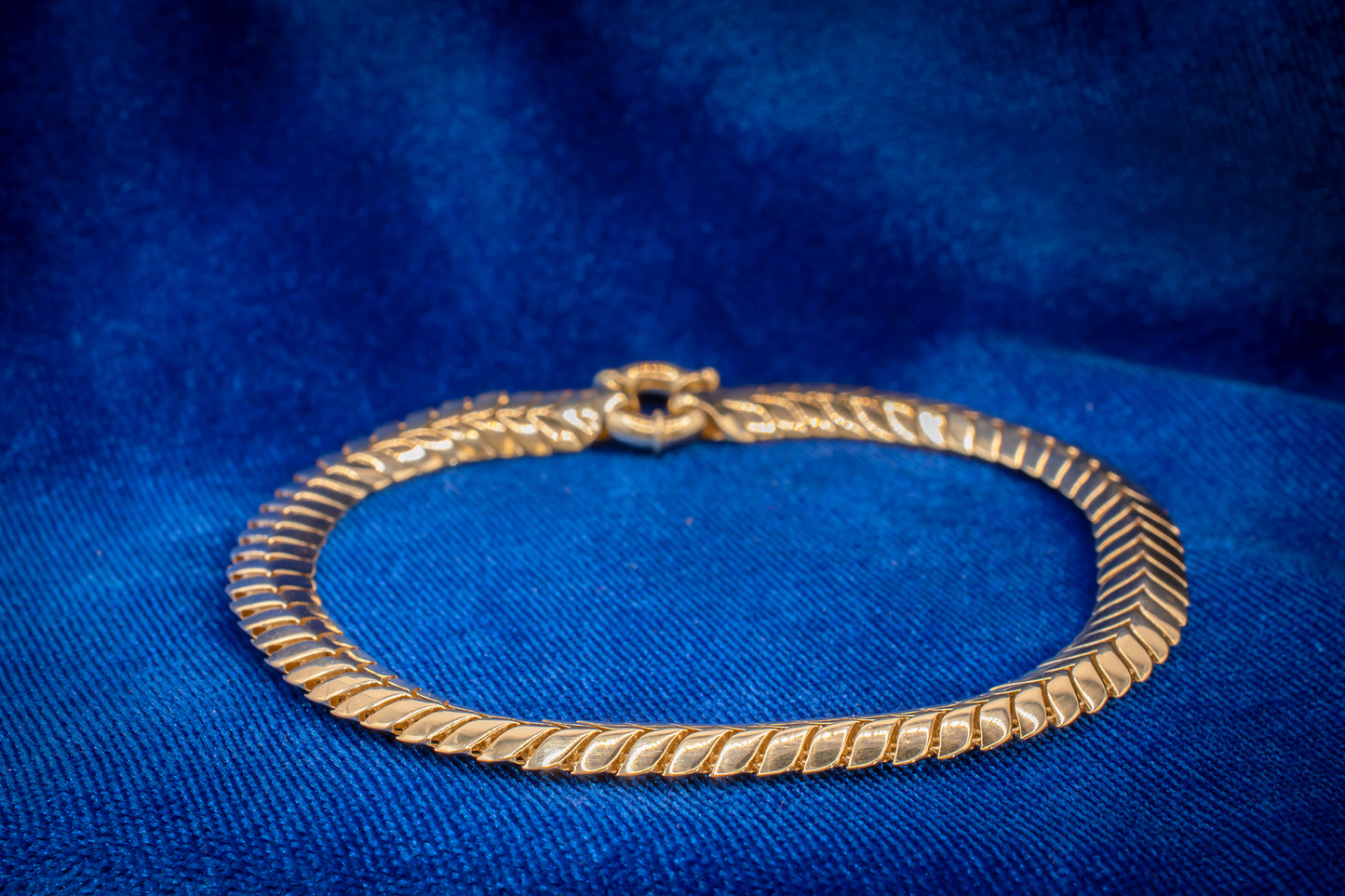 14K Gold Chevron Link bracelet
