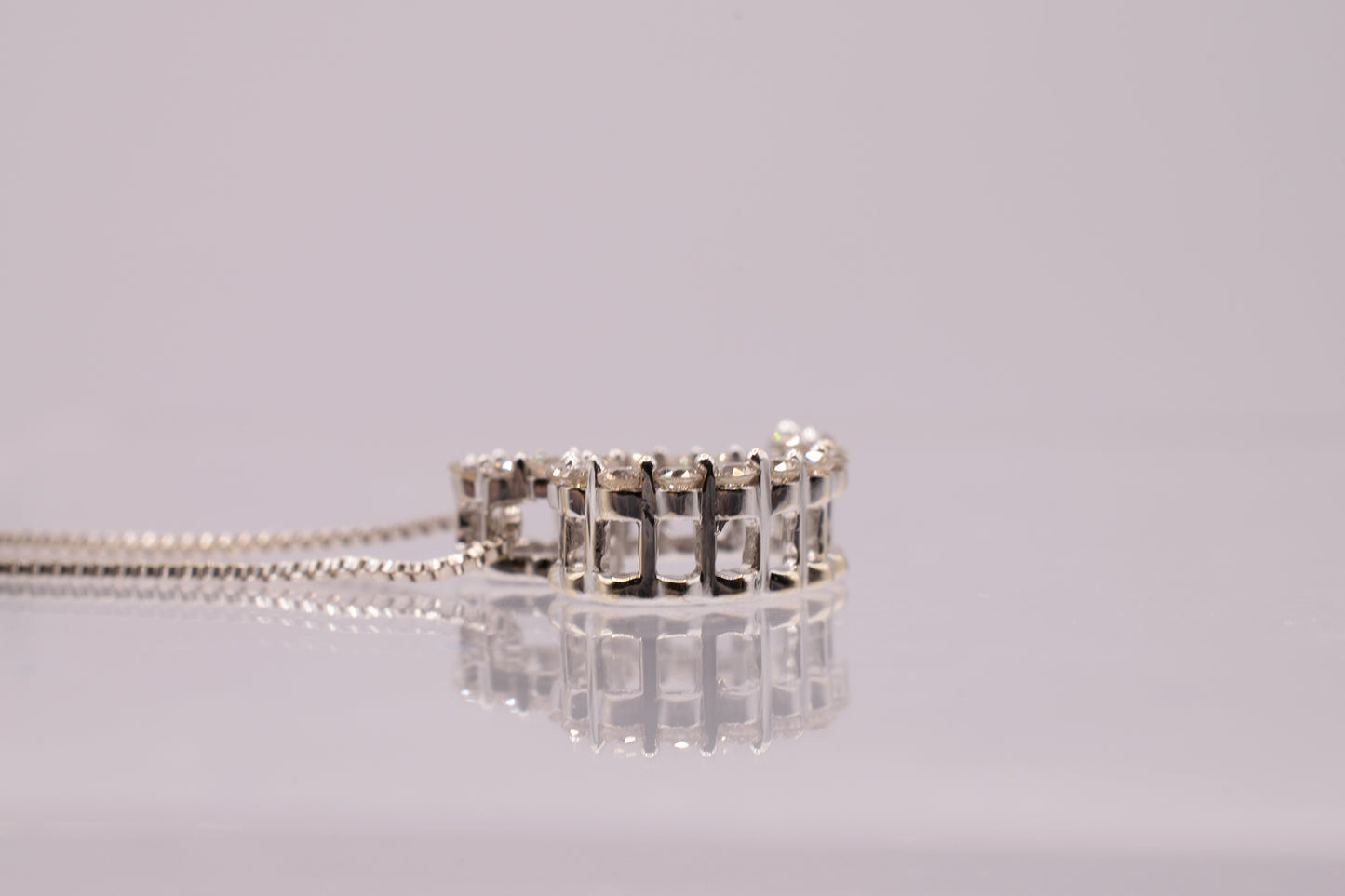 Vintage 14k Diamond Heart Necklace