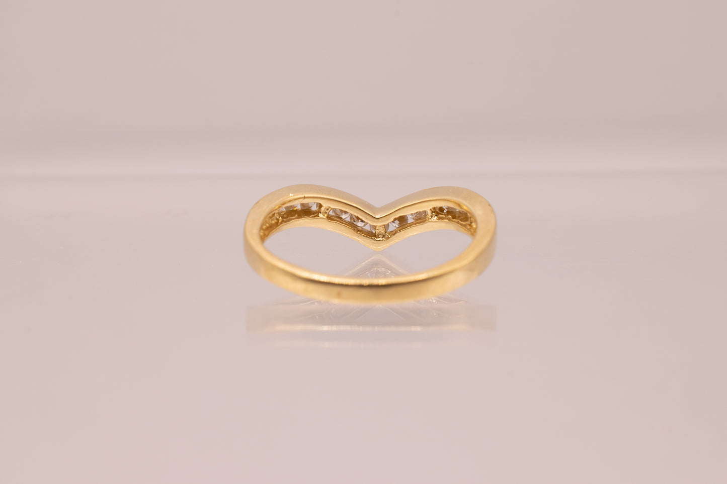 Vintage 14k Chevron Diamond Ring