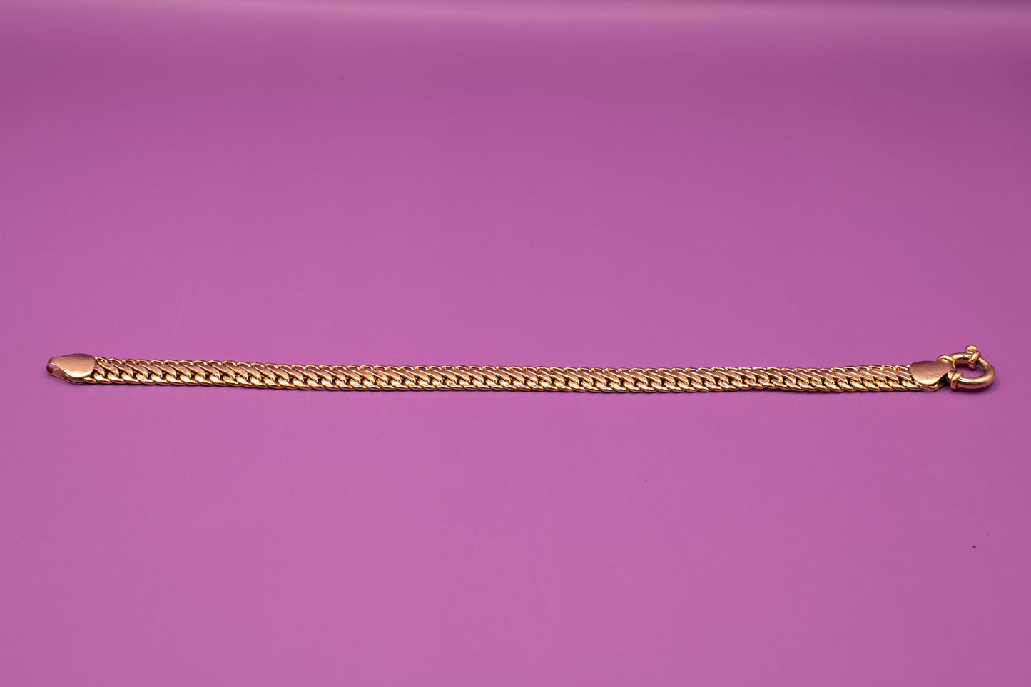 Vintage 14k Fancy Flat Link Bracelet
