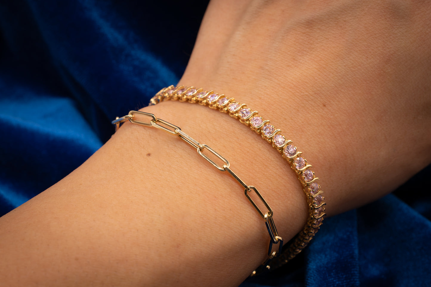 14k Yellow Gold Paperclip Link Bracelet