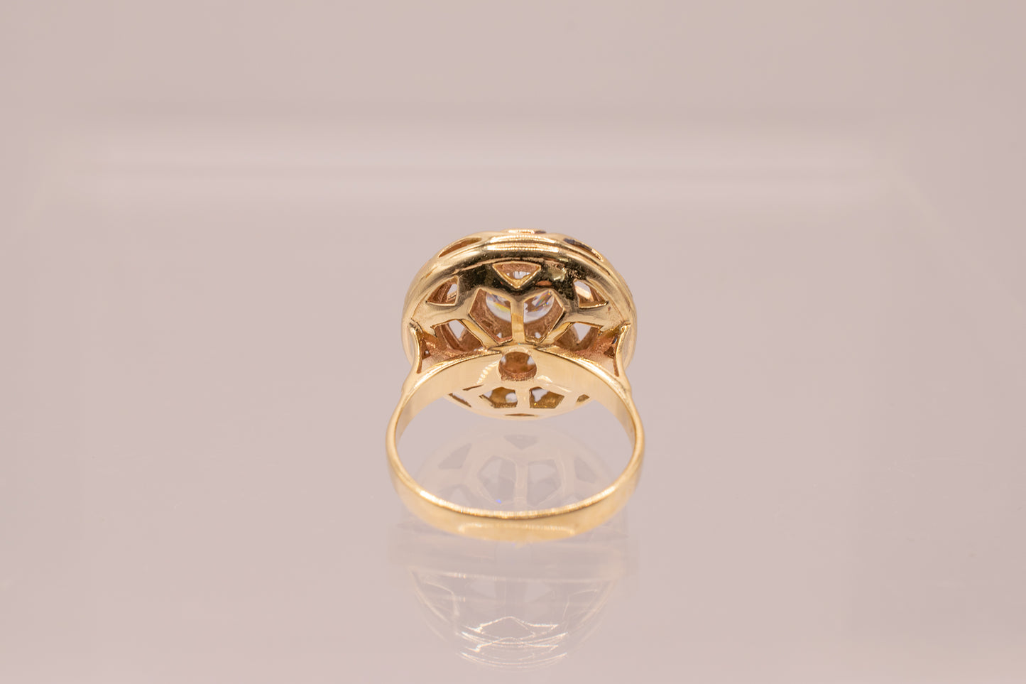 Vintage 14k UFO ring