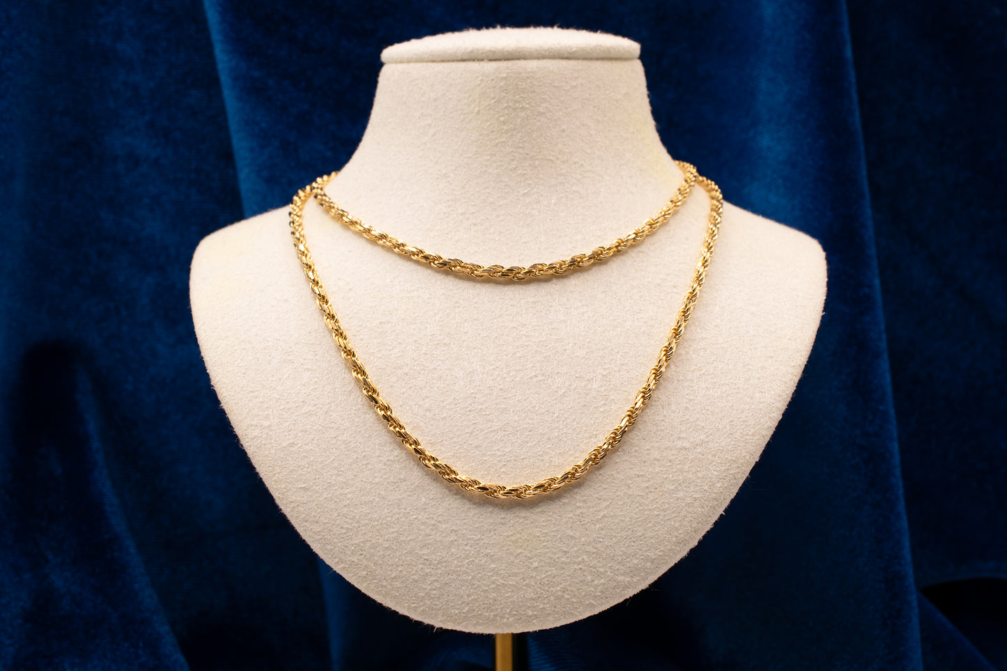 Vintage 14k Solid Gold Rope Chain