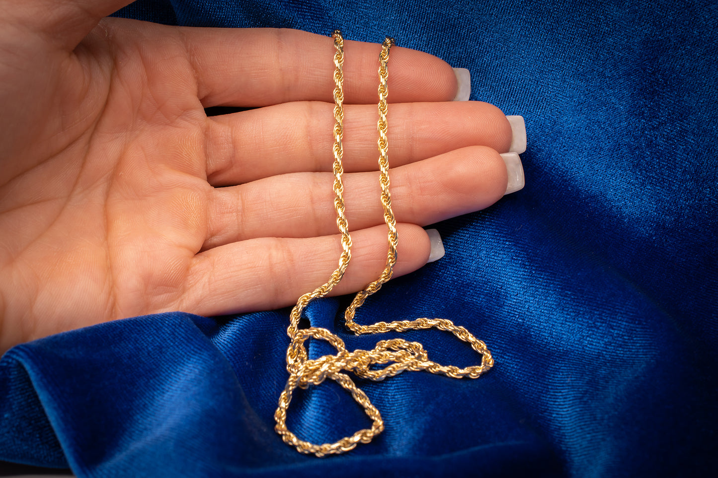 Vintage 14k Solid Gold Rope Chain