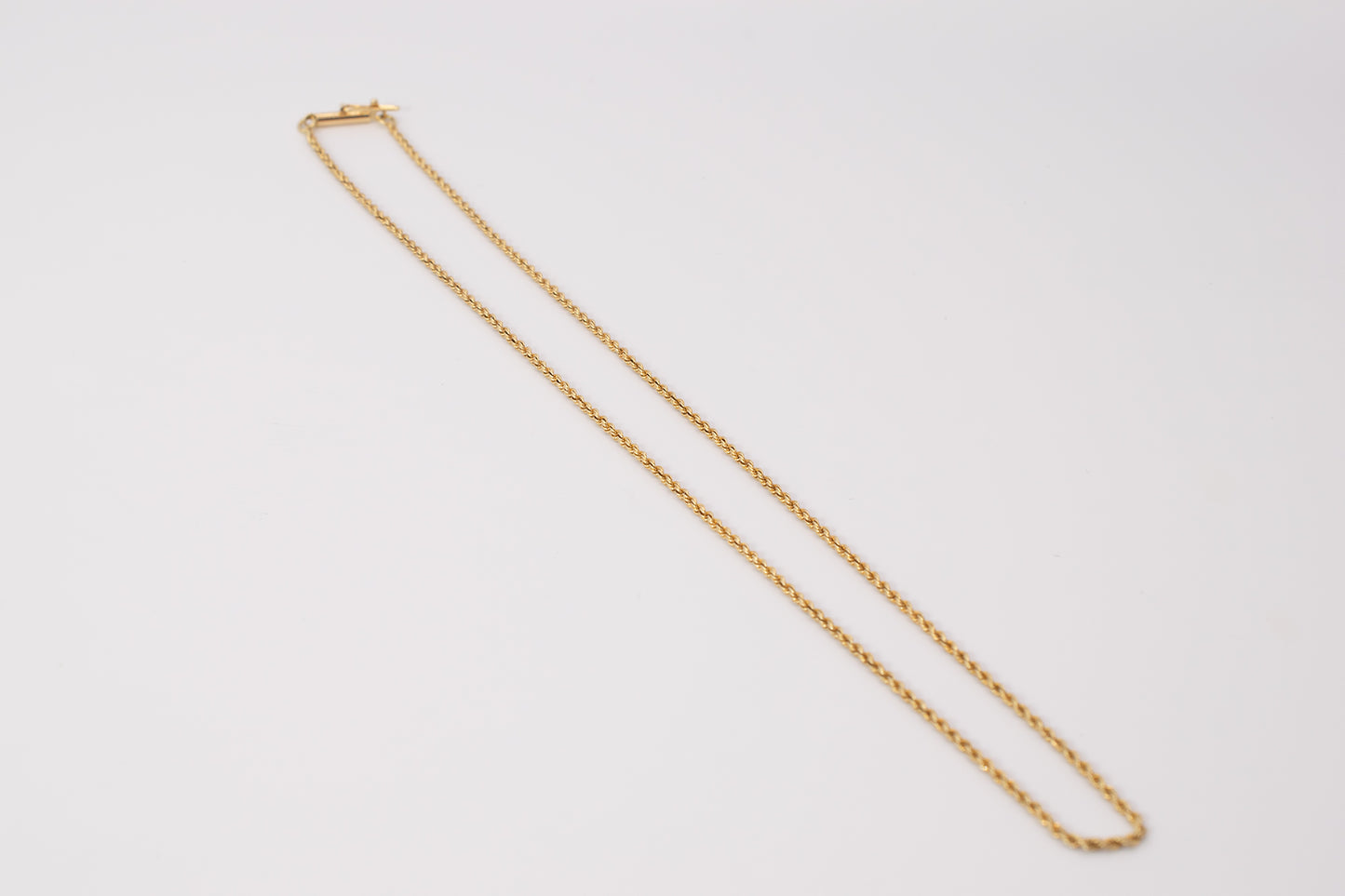 Vintage 14k Yellow Gold Choker Style Rope Chain