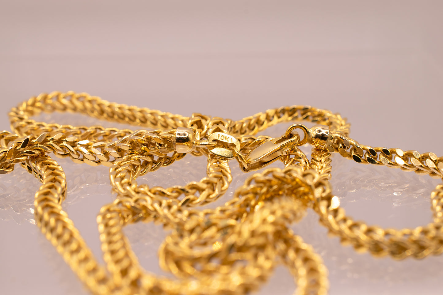 Vintage Estate 10k Yellow Gold Wheat Link Gold Chain