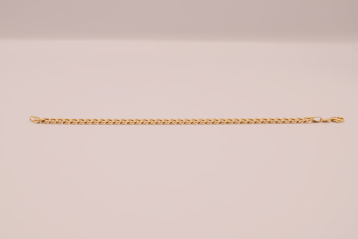 Vintage 14k Yellow Gold Curb Chain Curb Link Bracelet 7 Inches