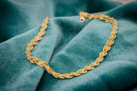 Vintage 14k Rope Chain Bracelet