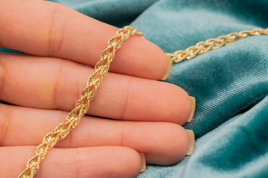 Vintage 14k Rope Chain Bracelet