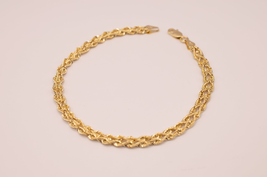 Vintage 14k Rope Chain Bracelet