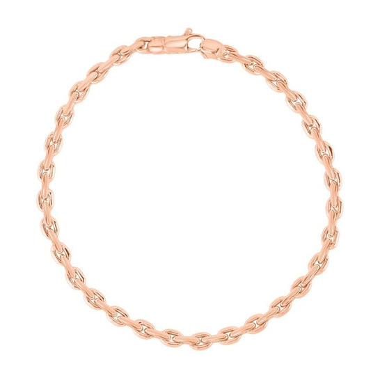 14K Rose Gold Fancy Interlocking Link Bracelet